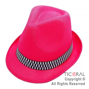 SOMBRERO TANGUERO FUNYI ROSA NEON X 1